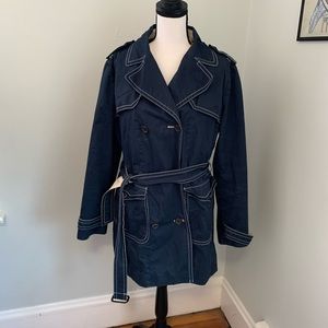 Banana Republic muted Navy trench